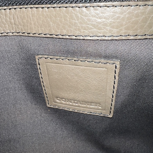 CONTAINER CAMOUFLAGE TWILL BRIEFCASE WITH LEATHER TRIM - Picture 11 of 14